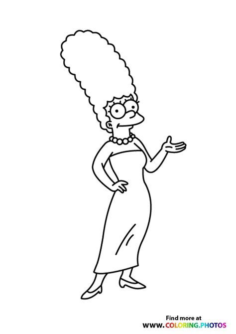 The Simpsons Marge - Coloring Pages for kids