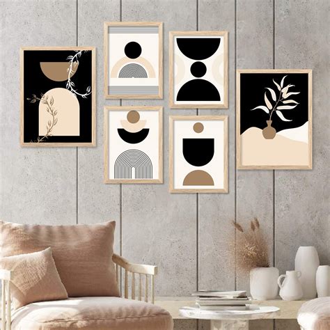 Modern-Boho-Art-Paintings-with-Frame-for-Living-Room-Bedroom-Home-and ...