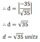 Find the shortest distance between the given lines.
