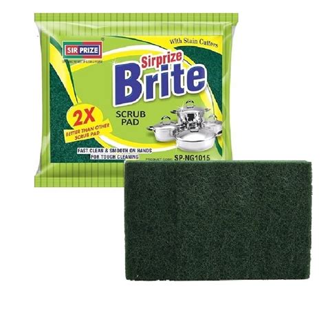 SIR Prize Green Scrubber Pad Dishwasher Cleaner for Kitchen Cleaning ...