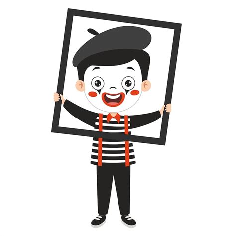 Cartoon drawing of a pantomime | Premium Vector