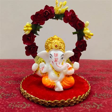 Buy Unique Palette Beautiful Ganesh Idol for Car Dashboard | Marriage ...