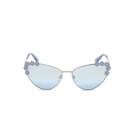Buy GUESS Light Blue Frame With Light Blue Lens Cat Eye Shape Women ...