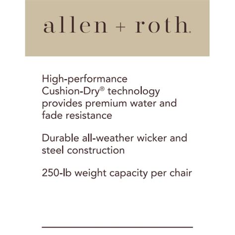 allen + roth Maitland Set of 2 Wicker Brown Steel Frame Stationary ...
