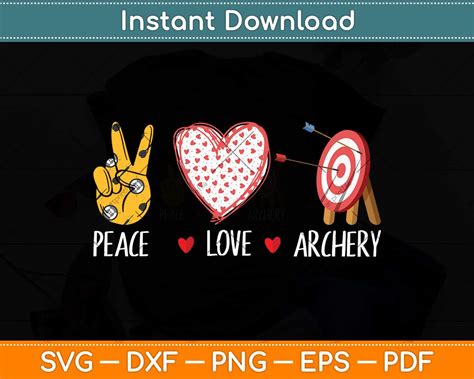 Peace Love Archery Target Svg Cutting File - artprintfile