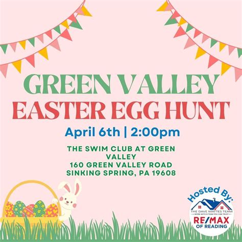 Green Valley Easter Egg Hunt, The Swim Club at GVCC, Wernersville, 6 ...