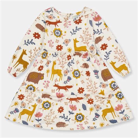Lilly and Sid Kids' Multicoloured Animal Forest Print A-Line Dress ...