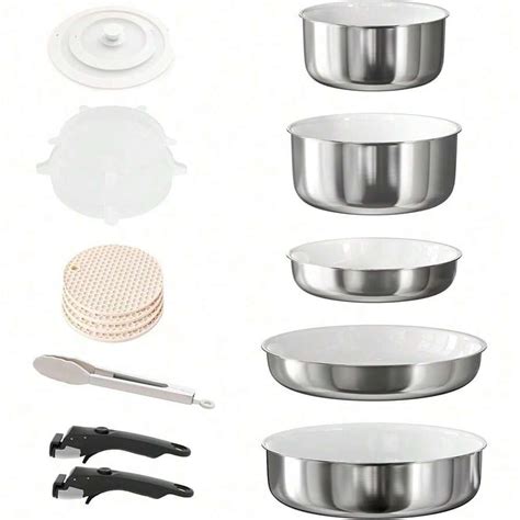 Juego de ollas y sartenes de inducción RIOVARM (2025), nuevo, con mango ...