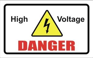 signEver High Voltage Danger Sign Board For Factory Lodges Banks Office ...