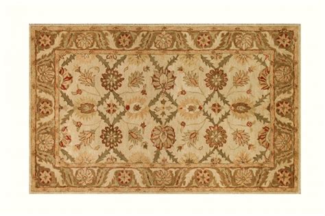 Traditional Beige Gold Hand Tufted Carpets 5 x 8 | Kailash Rugs ...