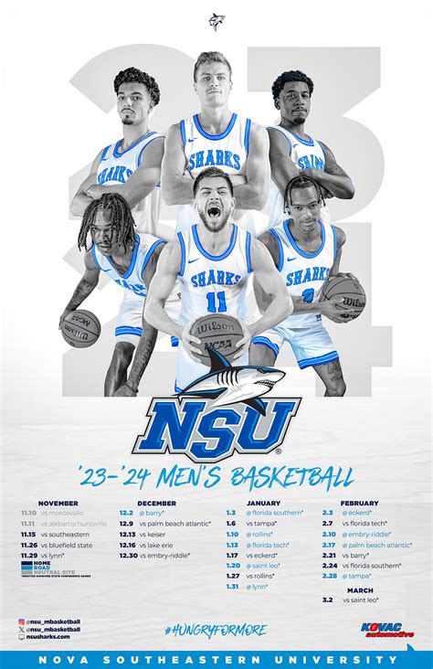 '23-'24 NSU Athletics Season Schedule Posters :: Behance