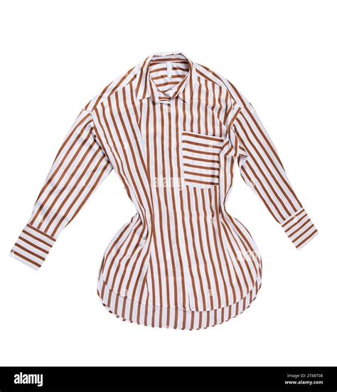 female striped shirt isolated on white background, striped dress ...