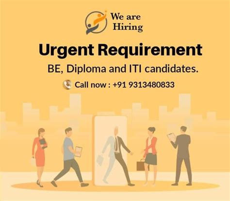 BE, Diploma and ITI Urgent Requirements Golden Opportunity For Freshers ...