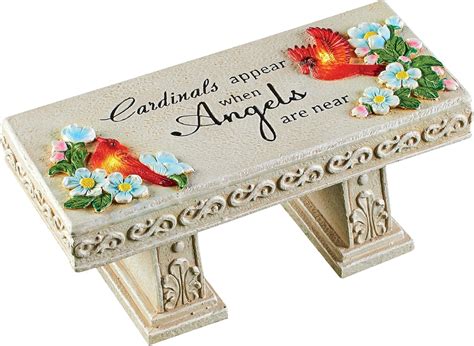 Buy Cardinals Appear When Angels are Near Solar Memorial Bench Online ...