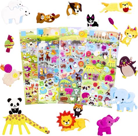 Puffy Stickers for Toddlers Animals Kids : Amazon.in: Toys & Games