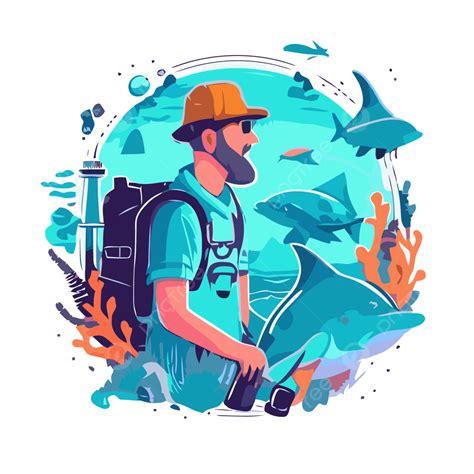 Marine Biologist Cartoon