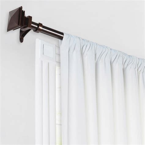 Buy DECO WINDOW Fashion Brown Solid Iron Extendable Curtain Rod - 162 ...
