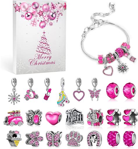Amazon.com: MJartoria Pink Jewelry Advent Calendar 2025 for Adult Teens ...