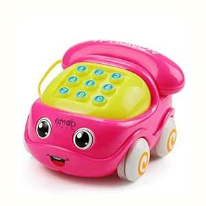 Buy Emob Friction Powered Battery Operated Pull Along Musical Phone Car ...
