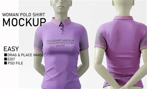 Women polo shirt mockup PSD, High Quality Free PSD Templates for ...