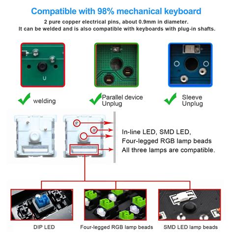 Buy GreenByte OUTEMU (Gaote) Brown Switches 3 Pin DIY Replaceable ...