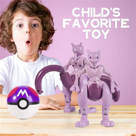 Buy Mewtwo Model Toy, 5.1 Inch Battle Action Figures Cartoon ...