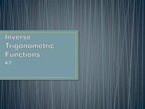 Inverse Trigonometric Functions Explained 的图像结果