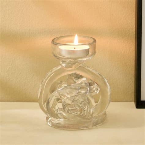 Buy Acroma Est Hava Glass Knotted T-Light Holder from Home Centre at ...