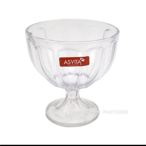 Jual Mangkok Gelas Es krim Melamin Bening - Mangkok ice cream Bening ...