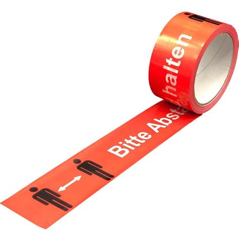 Warnklebeband Bitte Abstand halten rot/weiß/schwarz 50,0 mm x 66,0 m,