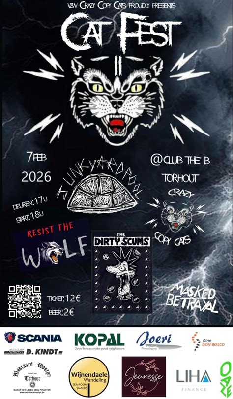 The Dirty Scums op CAT FEST in TORHOUT, Club de B, Torhout, 7 February ...