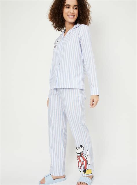 Buy Women Mickey Mouse Printed PJ Set Online at just Rs. 999.0 ...