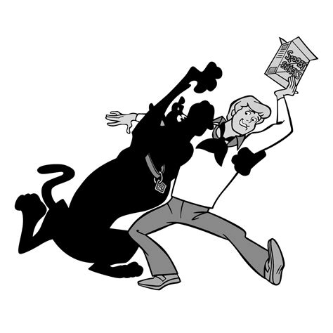 Scooby Doo Logo Black and White (5) – Brands Logos