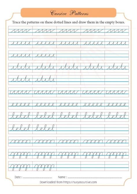 Image result for Cursive Writing Pattern