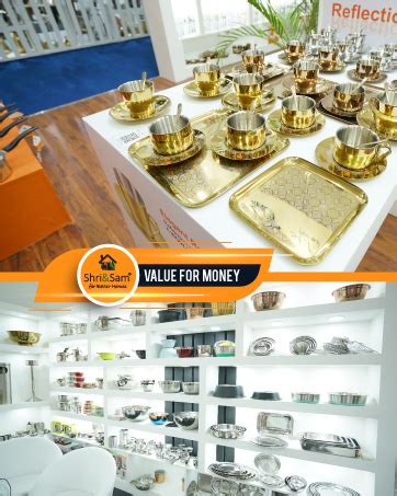 Shri & Sam Stainless Steel Gold Solid Dinner Set With Pvd Coating (3 ...