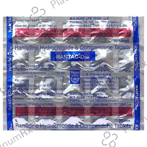 Rantac-D Tablet – Save 60% on Substitute Medicine