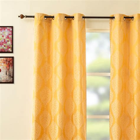 Buy Griffin Yellow Printed Window Curtain Pair - Set of 2 Pcs ...