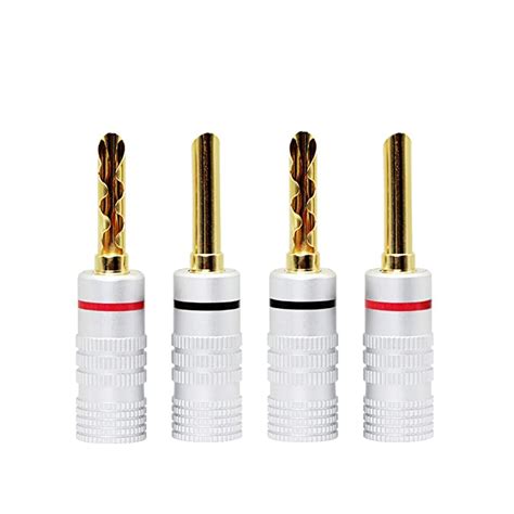Buy CERRXIAN Gold Plated Banana Plugs Speaker BFA Banana Plug Style ...