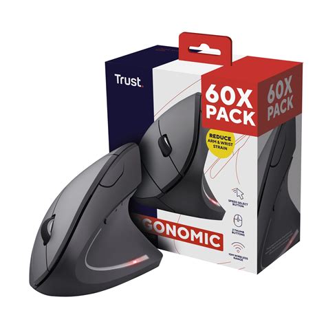 Trust Verto 60 Pack 60x Wireless Ergonomic Mouse Vertical Mouse ...