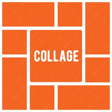 Photo collage frames template mood board templatevector collage layout ...