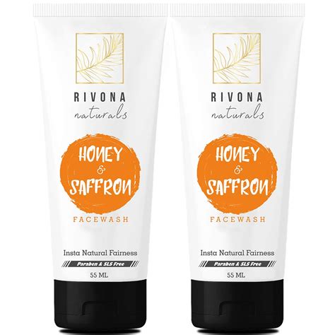 Rivona Naturals Honey & Saffron Fairness Face Wash for Skin Whitening ...