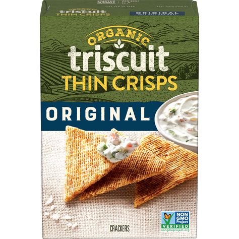 Triscuit Organic Thin Crisps Original Whole Grain Wheat Crackers, 6.5 ...
