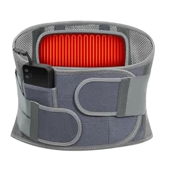 HONGJING Rechargeable Back Brace with Heating for Lumbar Pain ...