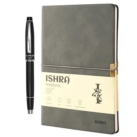 ISHRA Olive Green A5 Ruled Notebook (172 Pages, 80 GSM) with Black ...