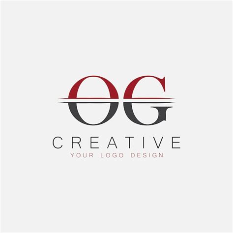 Og initial monogram with letter creative logo | Premium Vector