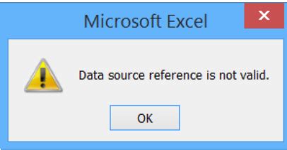 Image result for Excel Data Source Error