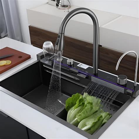 Rs Megamart 304 Smart Sink (30x18 Inch) Kitchen Sink with Integrated ...