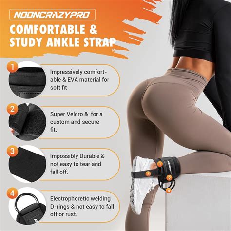 Nooncrazy Ankle Strap for Cable Machine Women, Adjustable Gym India | Ubuy