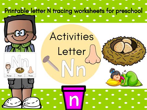 أفضل تدريبات على الحروف الانجليزية للاطفال حرف n
