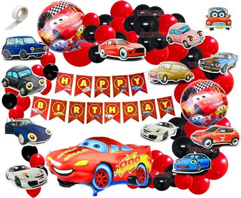 Party Propz Car Theme Decoration for Birthday Combo - 45Pcs Kit for ...